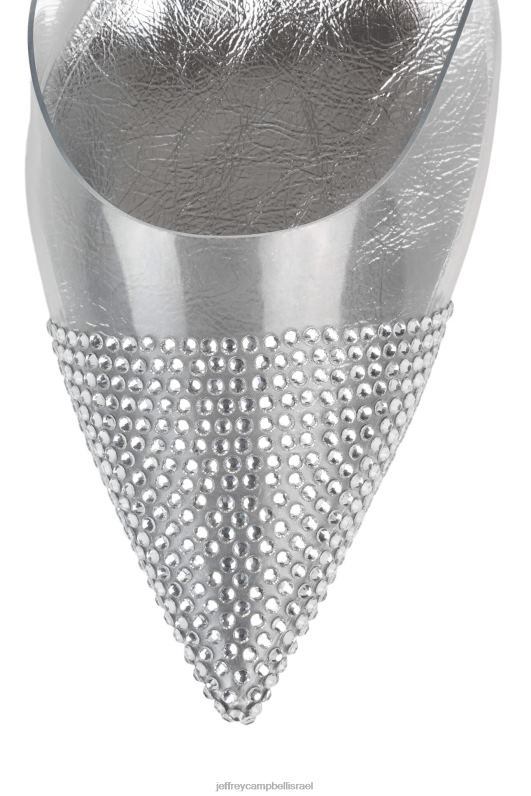 il Jeffrey Campbell אגו גדול פרד עם עקב נשים כסף שקוף NN6N61656