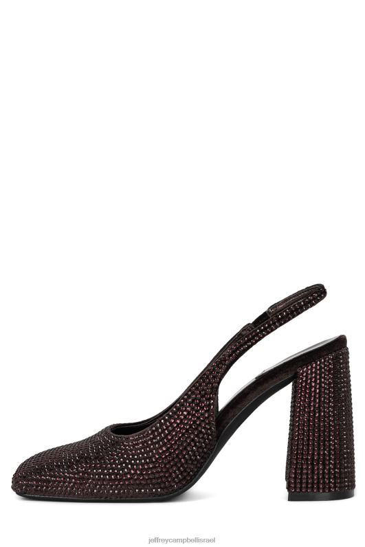 il Jeffrey Campbell דברים נוצצים ורועשים פרד עם עקב נשים שילוב של קטיפה חומה NN6N61657