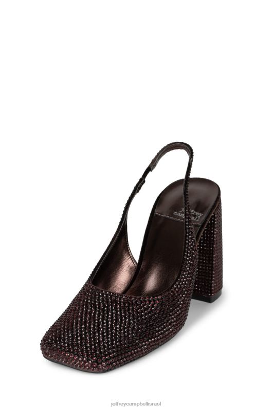 il Jeffrey Campbell דברים נוצצים ורועשים פרד עם עקב נשים שילוב של קטיפה חומה NN6N61657