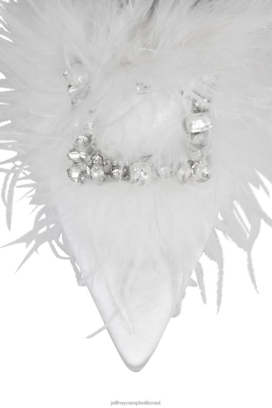 il Jeffrey Campbell פרווה-ווט פרד עם עקב נשים סאטן לבן NN6N61662