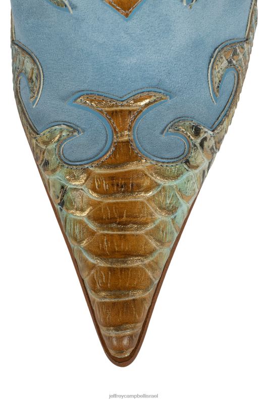 il Jeffrey Campbell לרכב עליו פרד עם עקב נשים כחול בז' נחש כחול NN6N61674