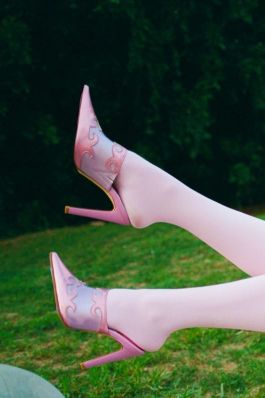 il Jeffrey Campbell לרכב עליו פרד עם עקב נשים קומבו מתכתי ורוד NN6N61675