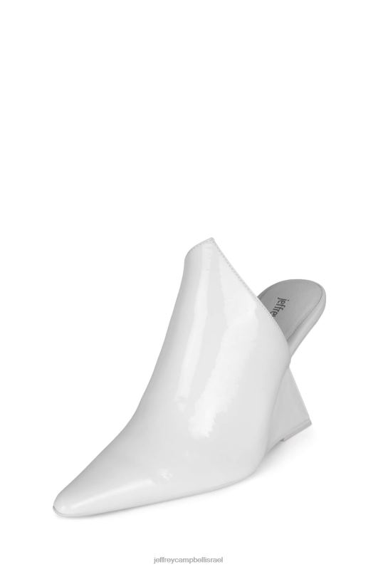 il Jeffrey Campbell אֶסתֵטִי פרד עם עקב נשים פטנט קמט לבן NN6N61681