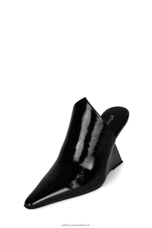 il Jeffrey Campbell אֶסתֵטִי פרד עם עקב נשים פטנט קמט שחור NN6N61682