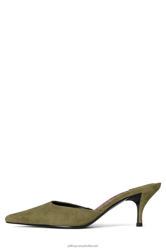 il Jeffrey Campbell פָּעִיל פרד עם עקב נשים נחש ורוד זמש ירוק NN6N61699