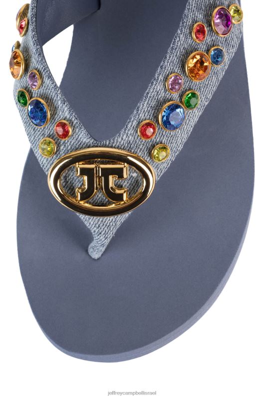 il Jeffrey Campbell אייקונים סנדלים נשים מולטי ג'ינס כחול NN6N6169