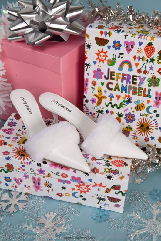 il Jeffrey Campbell טָעִים פרד עם עקב נשים קומבו פטנט לבן NN6N61701