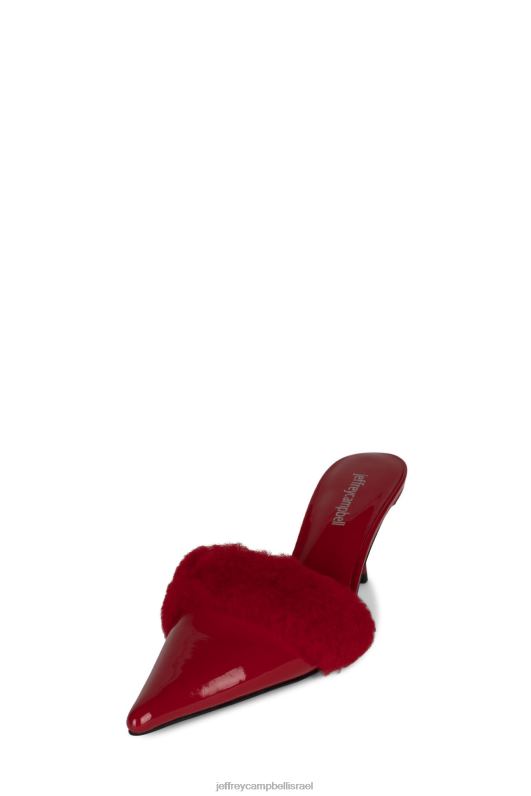 il Jeffrey Campbell טָעִים פרד עם עקב נשים משולבת פטנט אדום NN6N61704