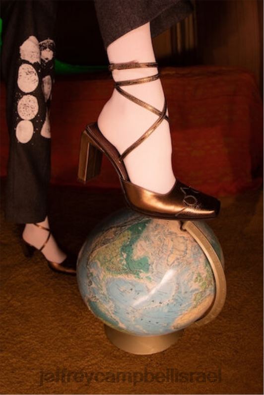 il Jeffrey Campbell שורת ריקוד פרד עם עקב נשים ברונזה לטאה ברונזה NN6N61712