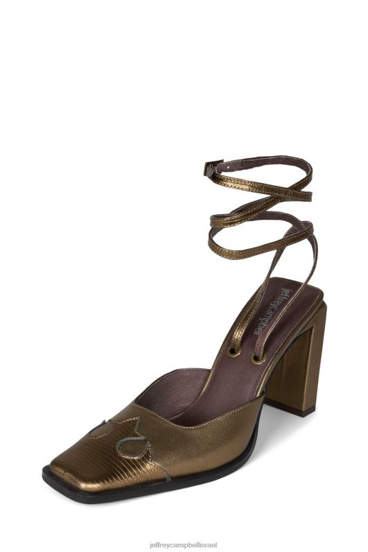 il Jeffrey Campbell שורת ריקוד פרד עם עקב נשים ברונזה לטאה ברונזה NN6N61712