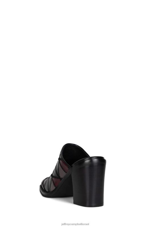 il Jeffrey Campbell קארמה פרד עם עקב נשים מולטי שחור אפור NN6N61723