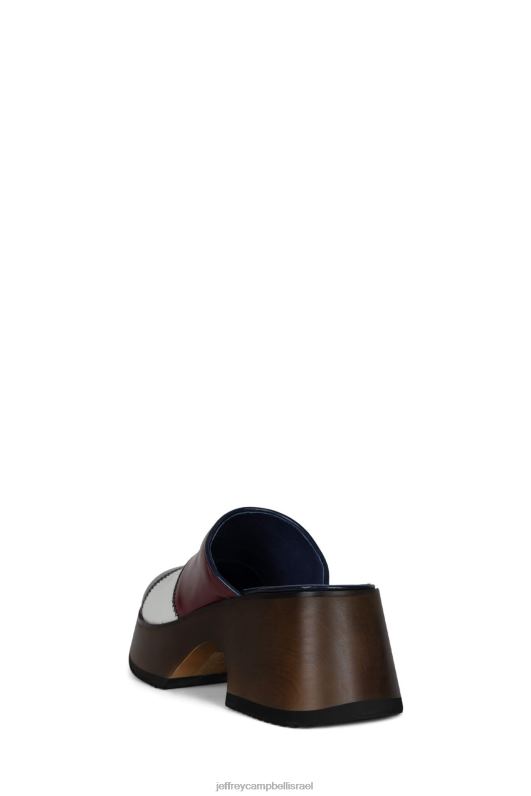 il Jeffrey Campbell סָמִיך פרד עם עקב נשים אדום לבן כחול NN6N61724