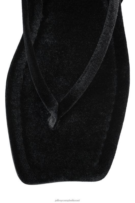 il Jeffrey Campbell מנשק שמש סנדלים נשים קטיפה שחורה NN6N61734