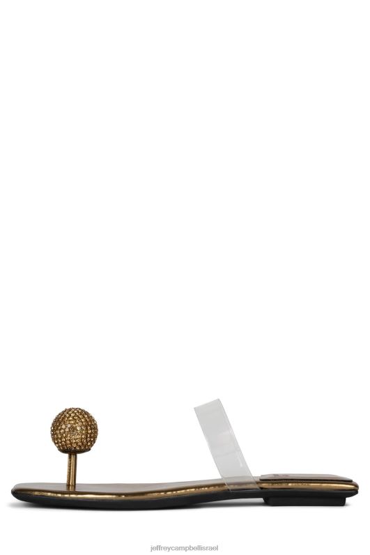 il Jeffrey Campbell מְזוּקָק סנדלים נשים זהב שקוף NN6N61744