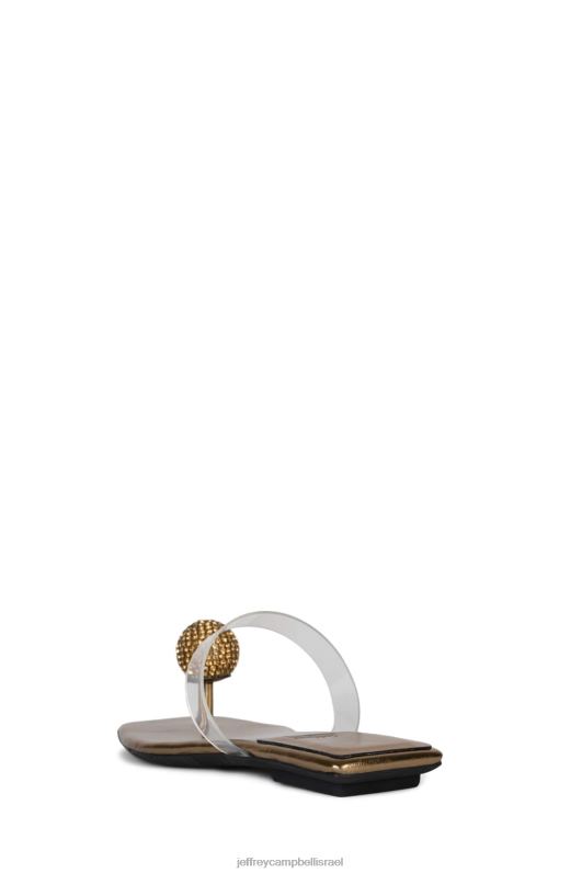 il Jeffrey Campbell מְזוּקָק סנדלים נשים זהב שקוף NN6N61744