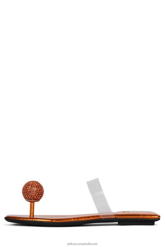 il Jeffrey Campbell מְזוּקָק סנדלים נשים כתום שקוף NN6N61746