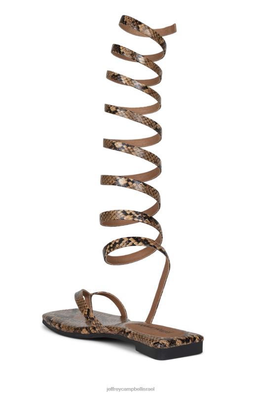 il Jeffrey Campbell רזה סנדלים נשים קומבו נחש שזוף NN6N61762