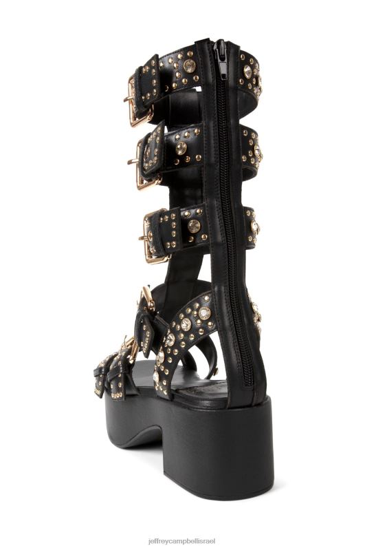 il Jeffrey Campbell רמון סנדל פלטפורמה נשים זהב שחור NN6N6215