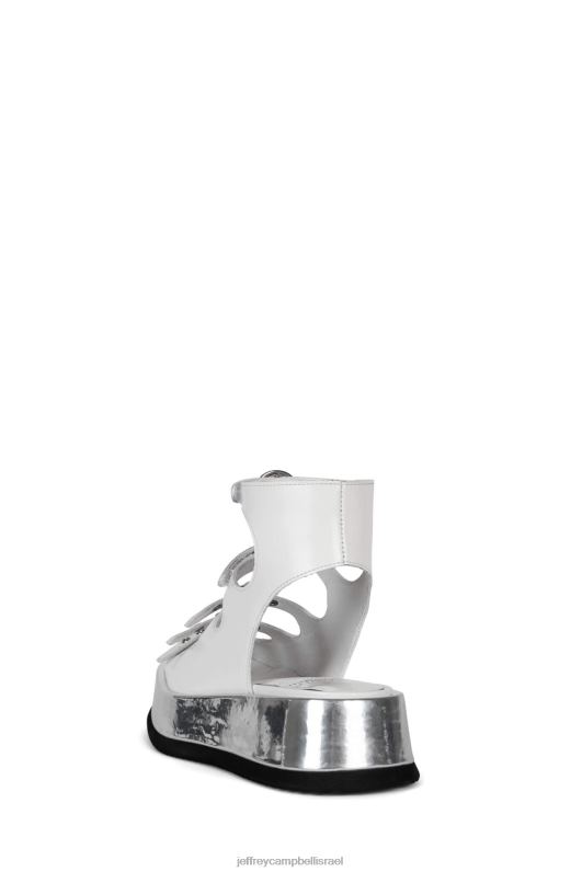il Jeffrey Campbell אינפרא אדום סנדלים נשים קופסה לבנה כסף NN6N6222