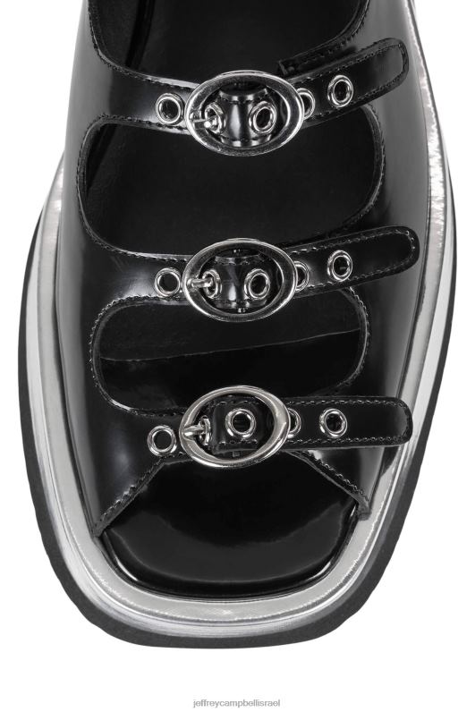 il Jeffrey Campbell אינפרא אדום סנדלים נשים קופסה שחורה כסף NN6N6223