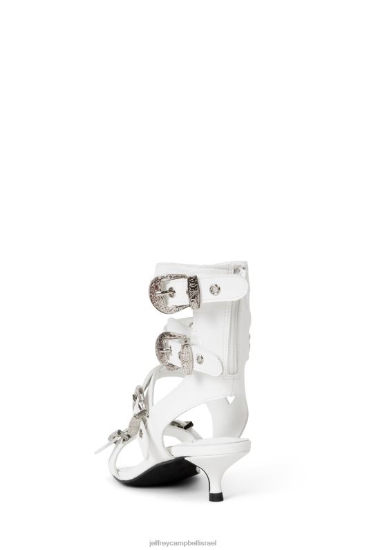 il Jeffrey Campbell אקלקטיקה סנדל עם עקבים נשים כסף לבן NN6N6227
