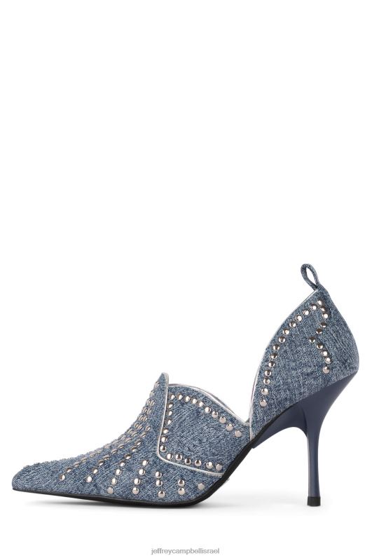 il Jeffrey Campbell ספוג אתחול הדנים נשים ג'ינס לשטוף חומצה כחולה NN6N6268