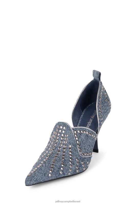 il Jeffrey Campbell ספוג אתחול הדנים נשים ג'ינס לשטוף חומצה כחולה NN6N6268