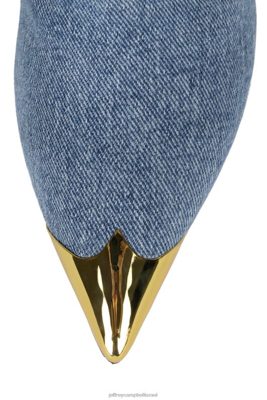 il Jeffrey Campbell אל-פאסו אתחול הדנים נשים זהב ג'ינס כחול NN6N6283