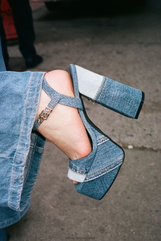 il Jeffrey Campbell חֲבֵרָה אתחול הדנים נשים משולבת ג'ינס כחול NN6N6293