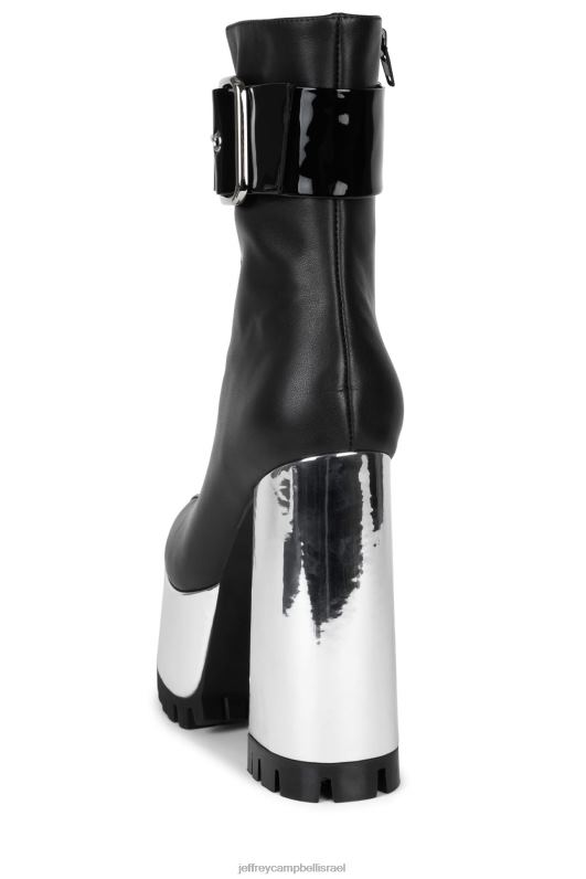 il Jeffrey Campbell רובוטי מגפי קרסול נשים כסף שחור מתכתי NN6N6312