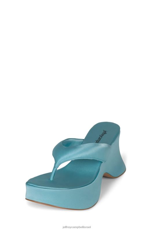 il Jeffrey Campbell טפטוף סנדל פלטפורמה נשים סאטן כחול שמיים NN6N634