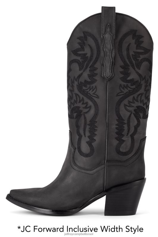 il Jeffrey Campbell יְדִידוּת מגפי קרסול נשים שטוף שחור NN6N6356