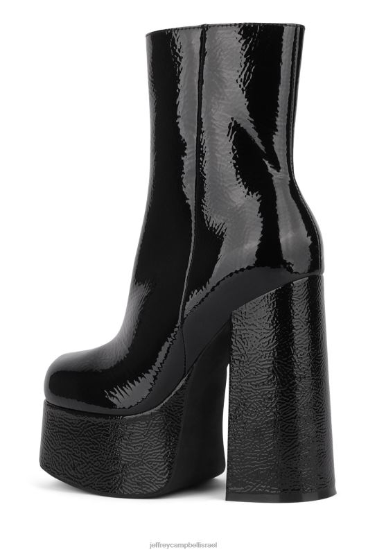 il Jeffrey Campbell אלמנה-נ.ב מגפי קרסול נשים פטנט קמט שחור NN6N6361