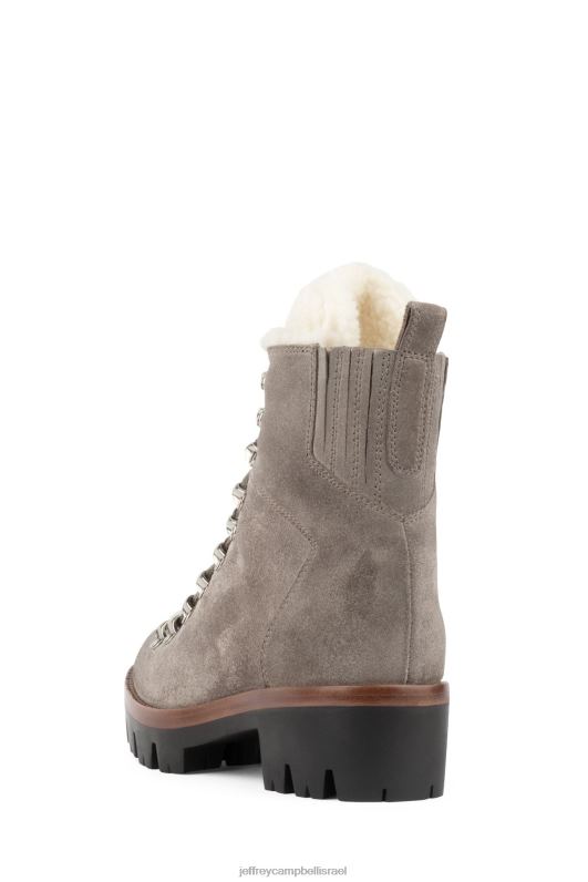 il Jeffrey Campbell גִשׁרוֹן מגפי קרסול נשים שנהב זמש חום NN6N6365