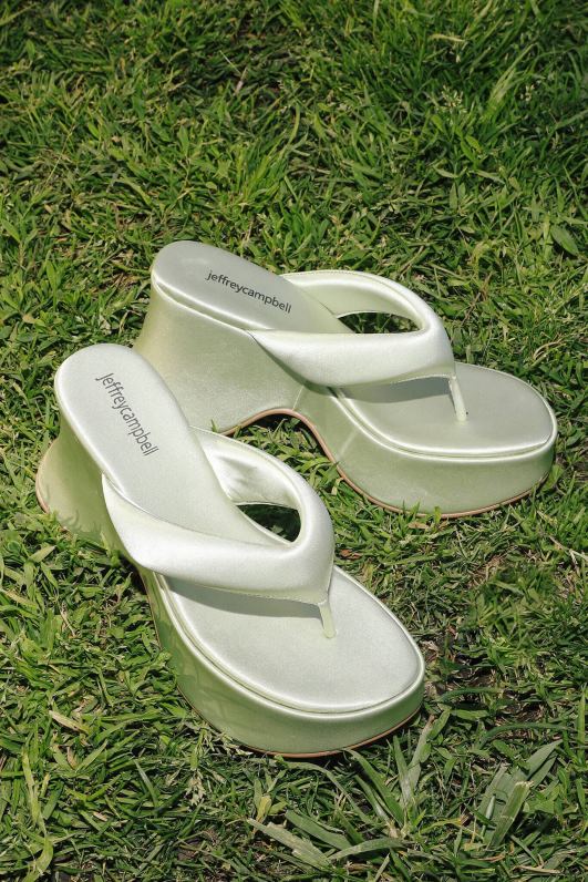 il Jeffrey Campbell טפטוף סנדל פלטפורמה נשים סאטן מרווה NN6N636