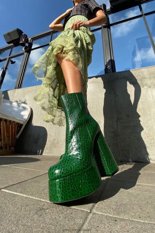 il Jeffrey Campbell אלמנה-נ.ב מגפי קרסול נשים גטור ירוק NN6N6372