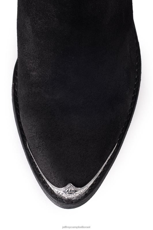 il Jeffrey Campbell קרומוול מגפי קרסול נשים זמש שחור במצוקה NN6N6374