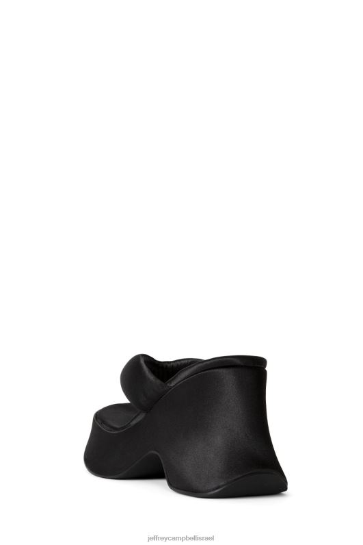 il Jeffrey Campbell טפטוף סנדל פלטפורמה נשים סאטן שחור NN6N637