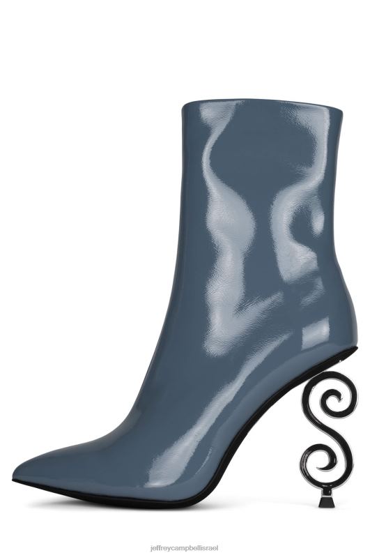 il Jeffrey Campbell מוסאי מגפי קרסול נשים כסף פטנט כחול מאובק NN6N6388