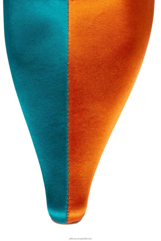 il Jeffrey Campbell אוֹפְּטִיקָה מגפי קרסול נשים כתום סאטן כחול סאטן NN6N6393