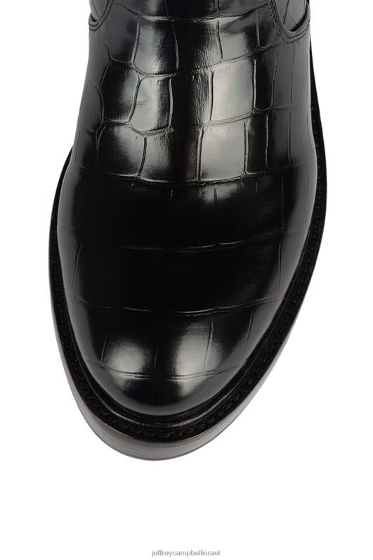 il Jeffrey Campbell אדמונד-היי מגפי קרסול נשים שחור קרוקו מולטי NN6N6410