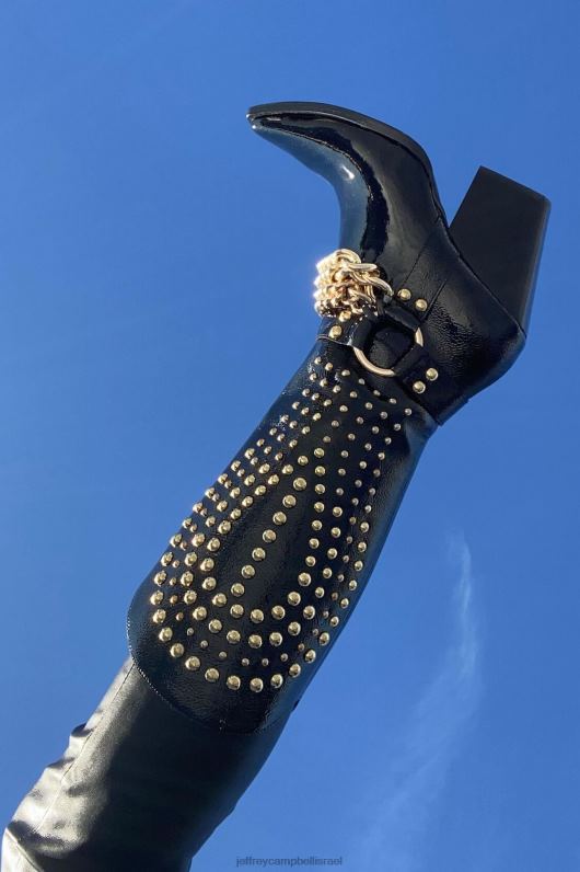 il Jeffrey Campbell אסטפן מגפי קרסול נשים זהב קמט שחור NN6N6427