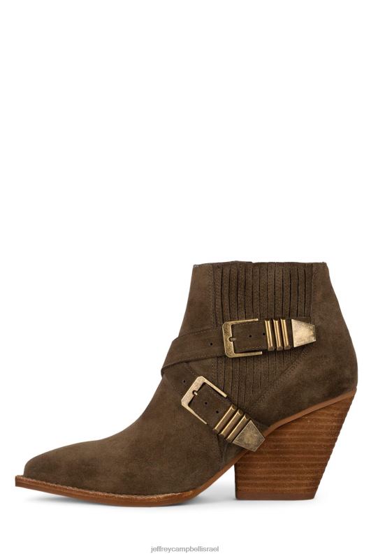 il Jeffrey Campbell טקסני מגפי קרסול נשים זמש חאקי NN6N6440