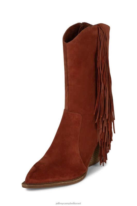 il Jeffrey Campbell אורוויל מגפי קרסול נשים זמש כתום NN6N6441