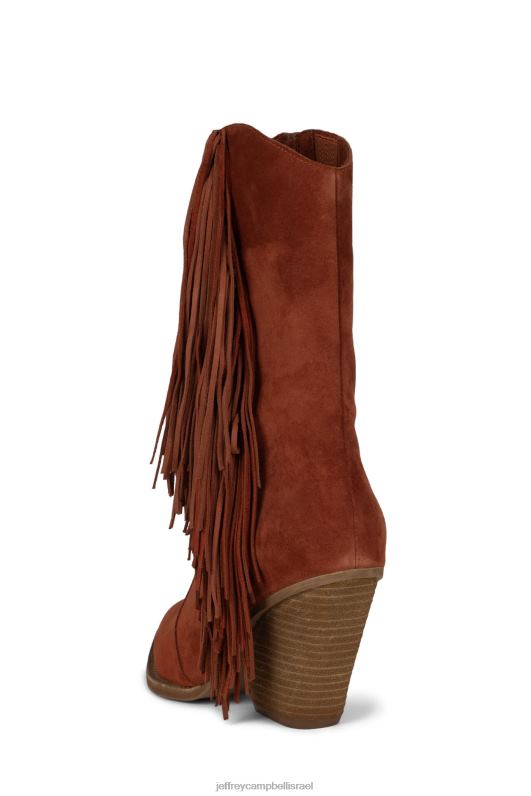 il Jeffrey Campbell אורוויל מגפי קרסול נשים זמש כתום NN6N6441