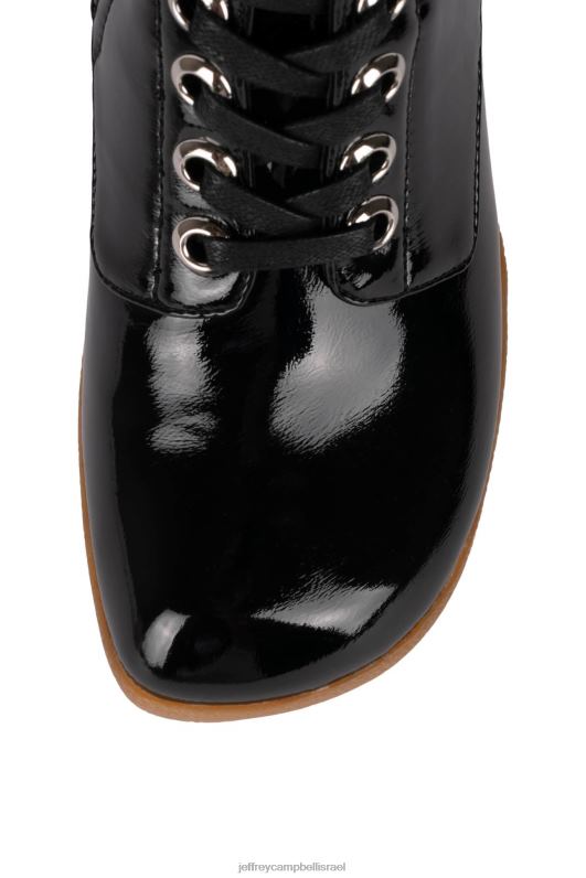 il Jeffrey Campbell קרטיני-לו מגפי קרסול נשים פטנט קמט שחור NN6N6465