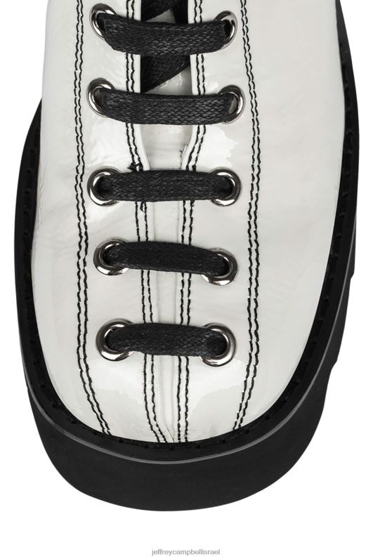 il Jeffrey Campbell וִיקִינג מגפי קרסול נשים פטנט לבן NN6N6469