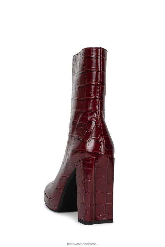 il Jeffrey Campbell מינימום-לו מגפי קרסול נשים יין קרוקו NN6N6516