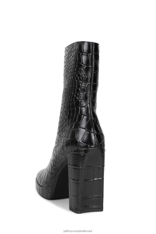 il Jeffrey Campbell מינימום-לו מגפי קרסול נשים קרוקו שחור NN6N6518