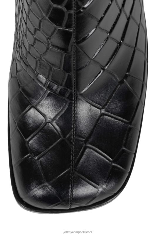 il Jeffrey Campbell מינימום-לו מגפי קרסול נשים קרוקו שחור NN6N6518